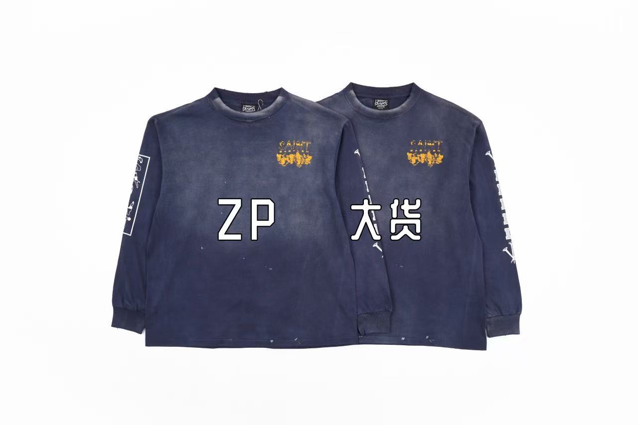 Saint Michael Printed long sleeves Retail(ZP)VS Batch(大货)