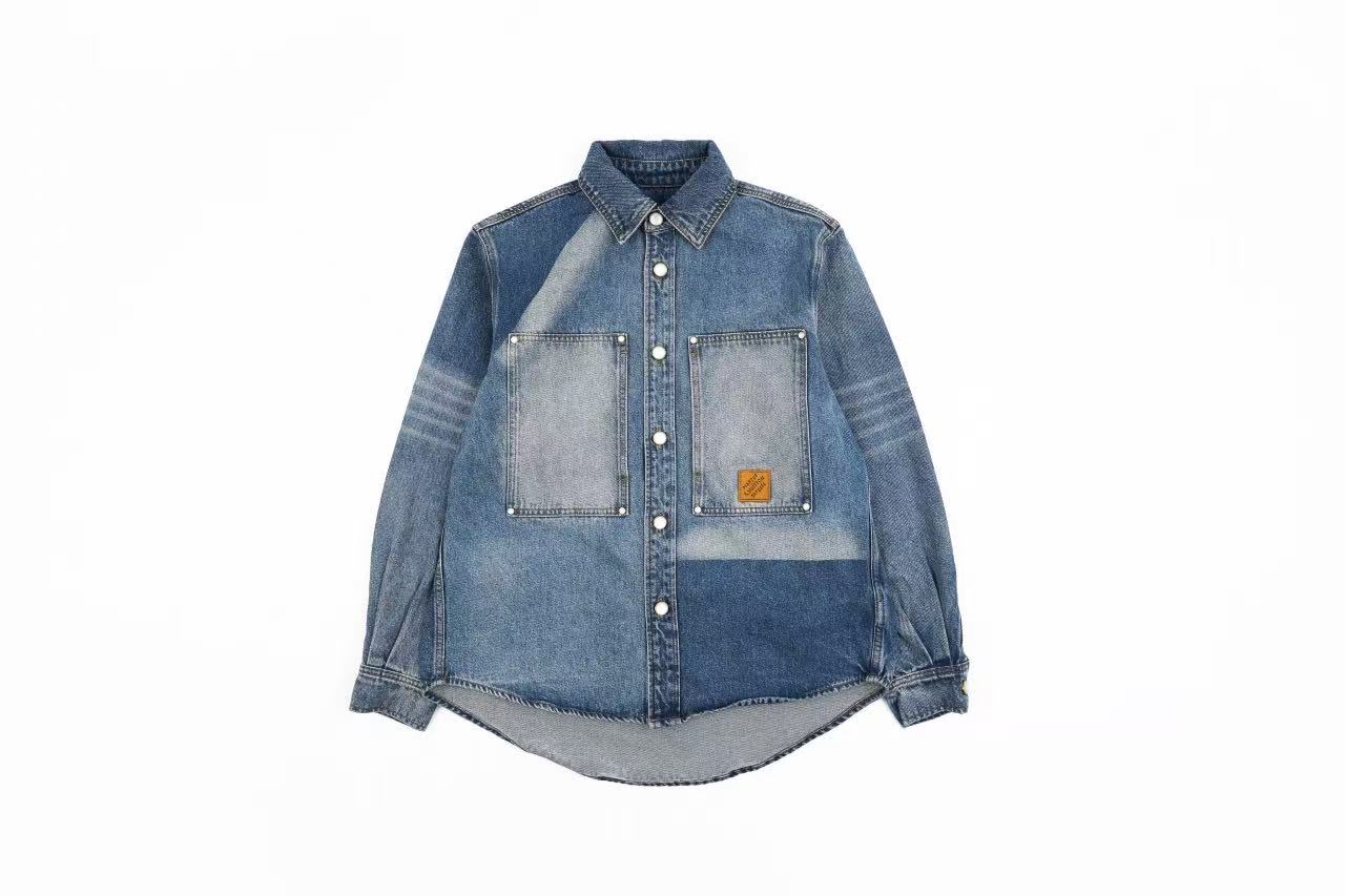 Louis Vuitton Faded denim jacket Retail(ZP)VS Batch(大货)
