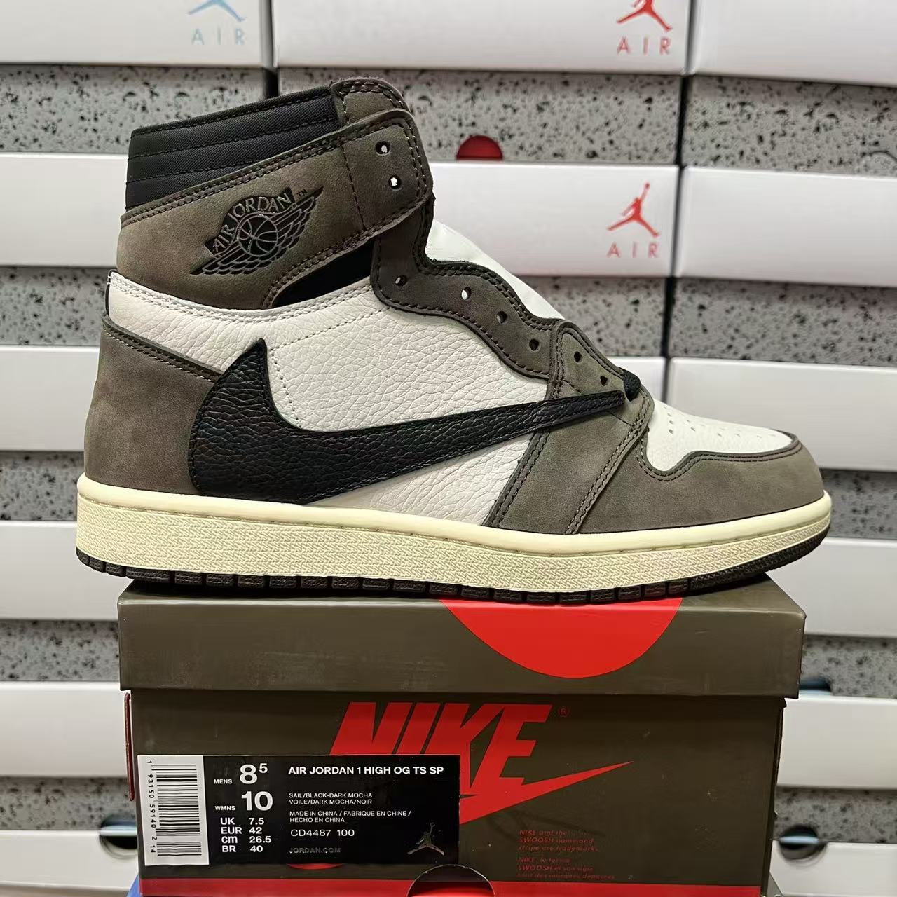 PK Batch-Air Jordan 1 × Travis Scott High “Mocha”