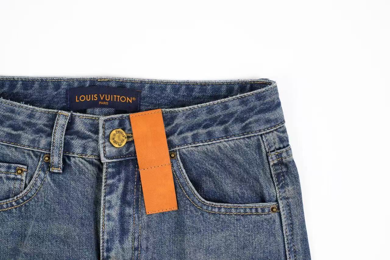 Louis Vuitton High-waisted straight leg jeans Retail(ZP)VS Batch(大货)