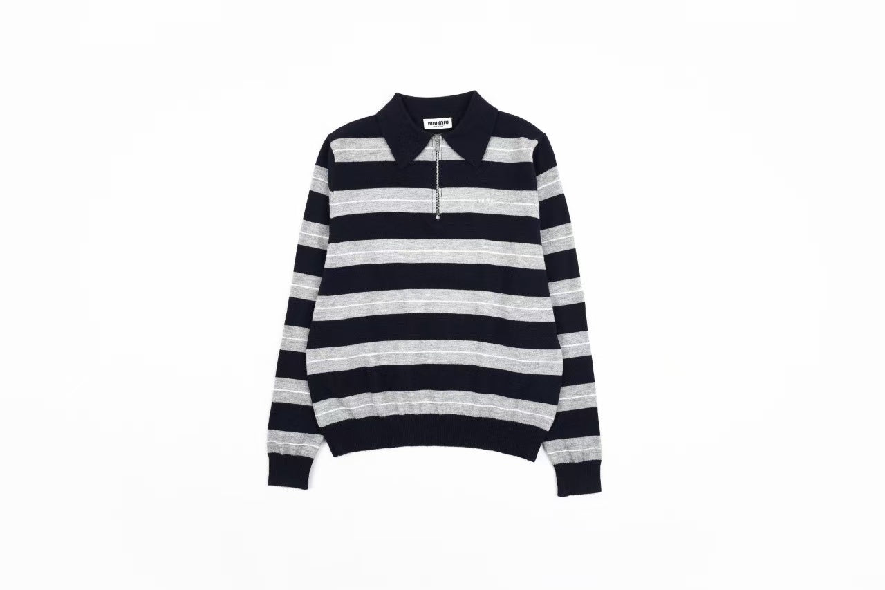 MiuMiu Half-zip sweater Retail(ZP)VS Batch(大货)