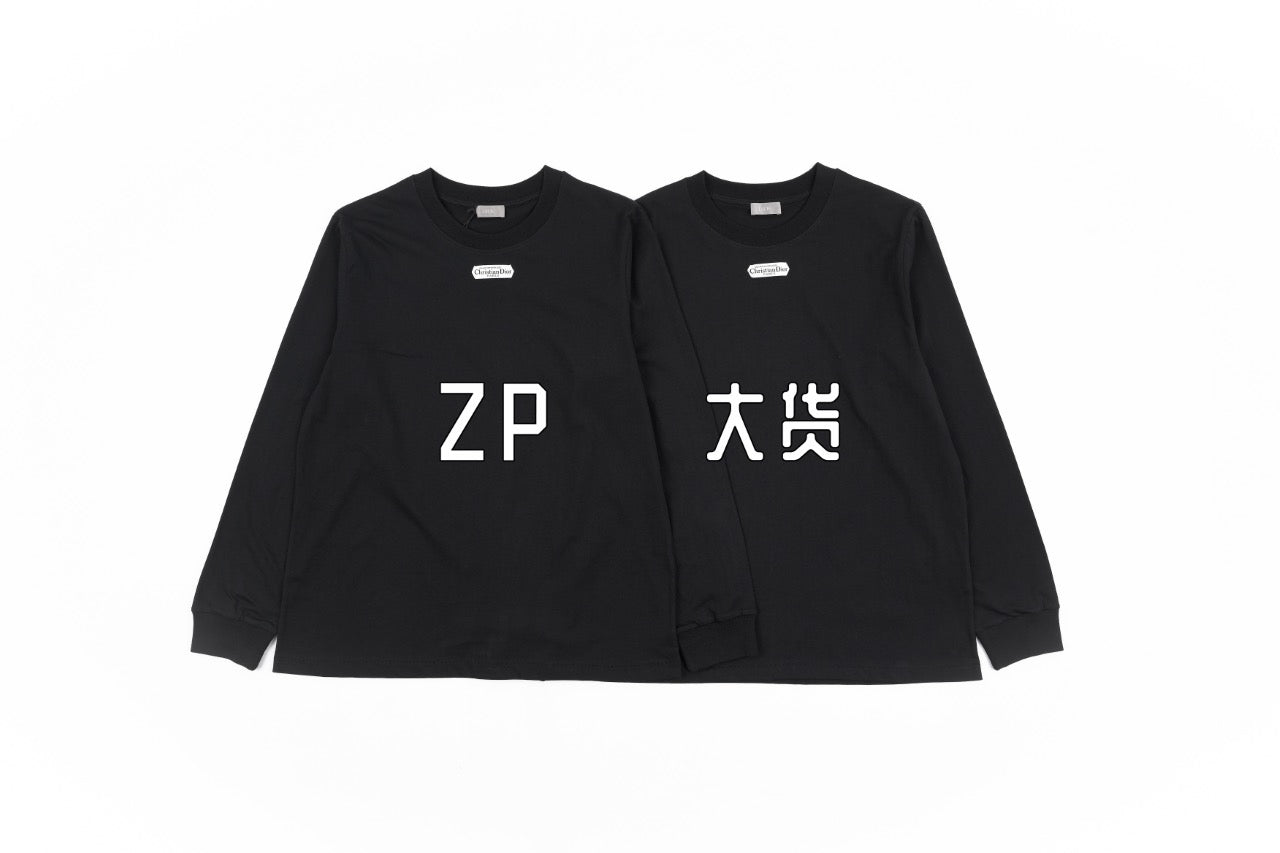 Dior Long-sleeved T-shirt Retail(ZP)VS Batch(大货)