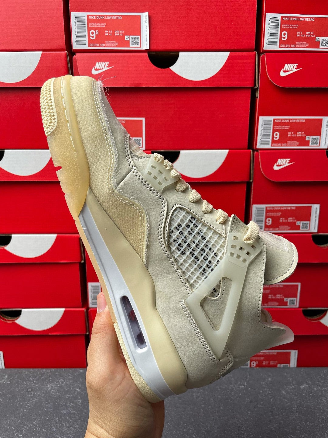 PK Batch-Off White × Air Jordan 4 “Sail”