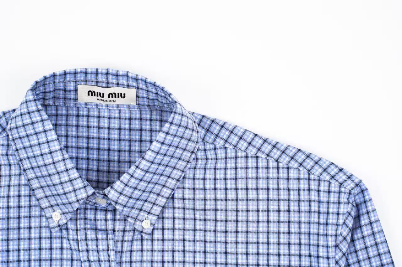 MiuMiu Plaid shirt Retail(ZP)VS Batch(大货)