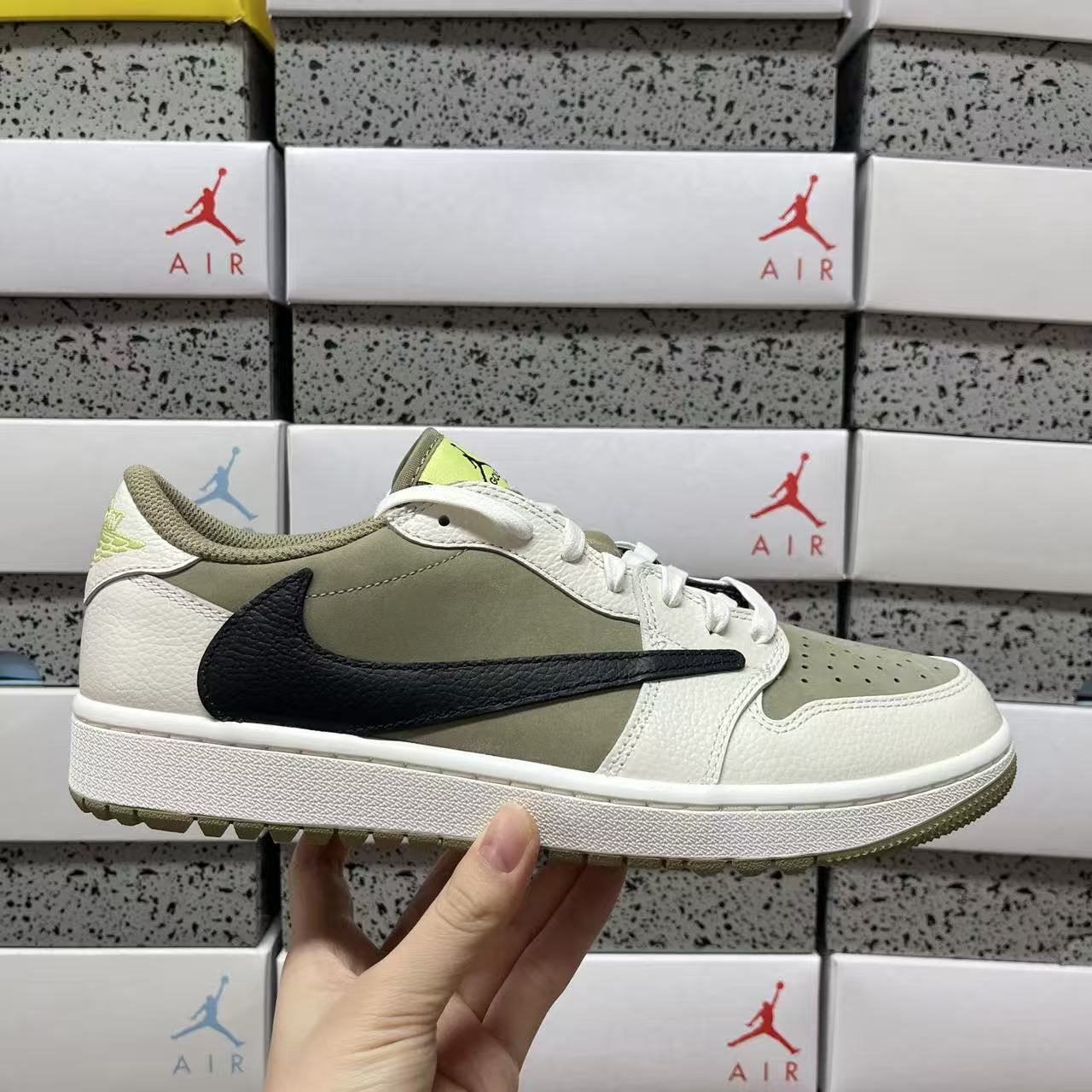 PK Batch-Air Jordan 1 × Travis Scott “Golf Olives”