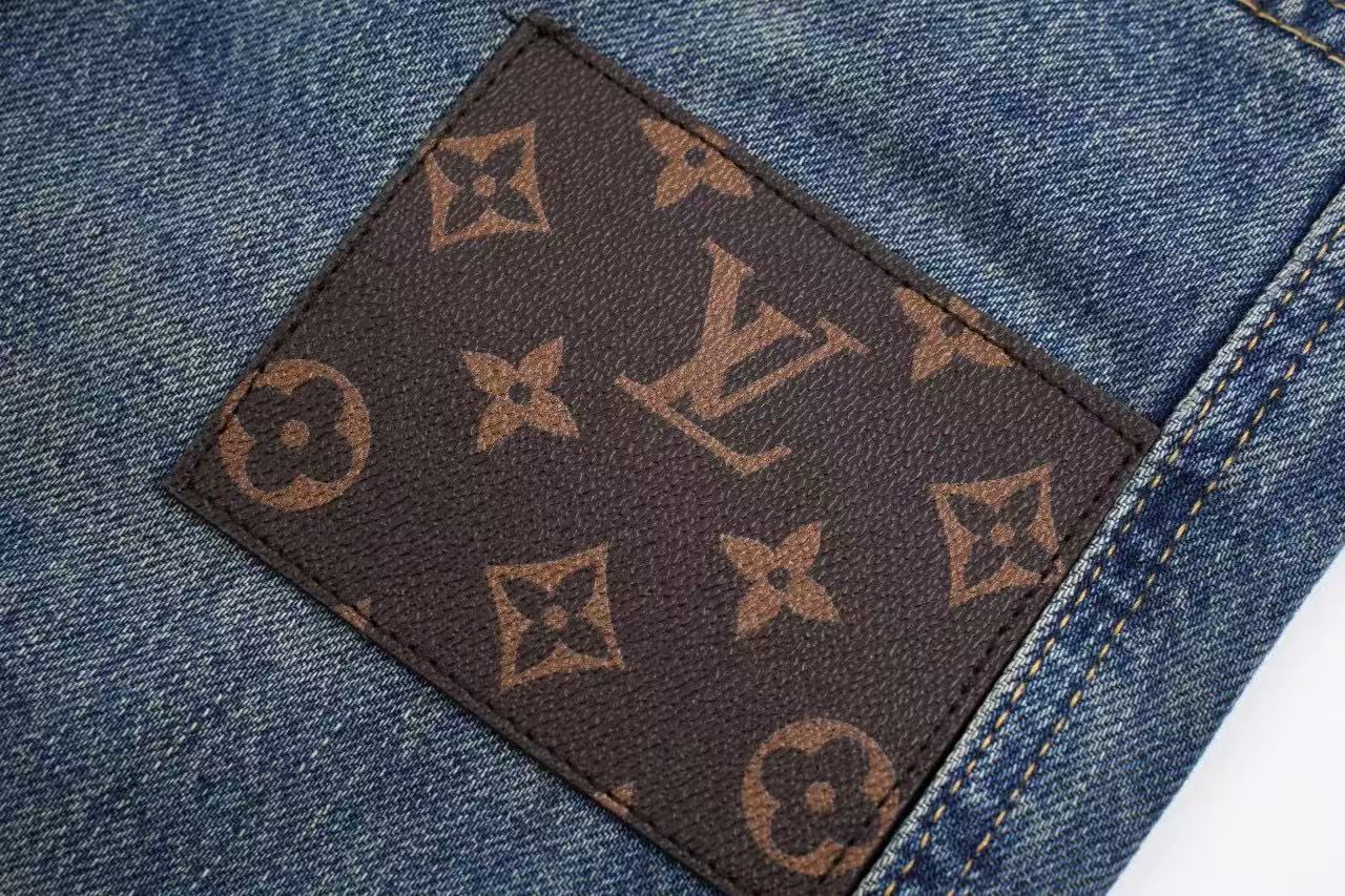 Louis Vuitton High-waisted straight leg jeans Retail(ZP)VS Batch(大货)