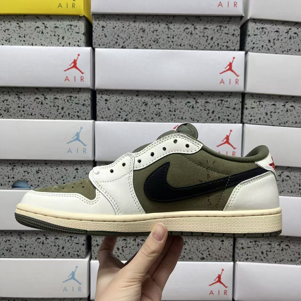 PK Batch-Air Jordan 1 × Travis Scott “Medium green”