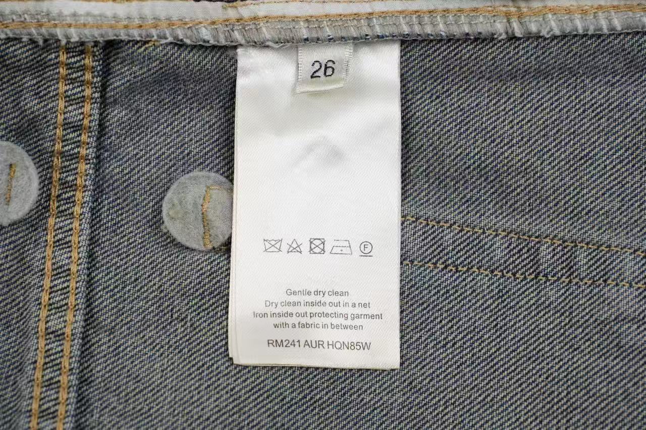 Louis Vuitton High-waisted straight leg jeans Retail(ZP)VS Batch(大货)