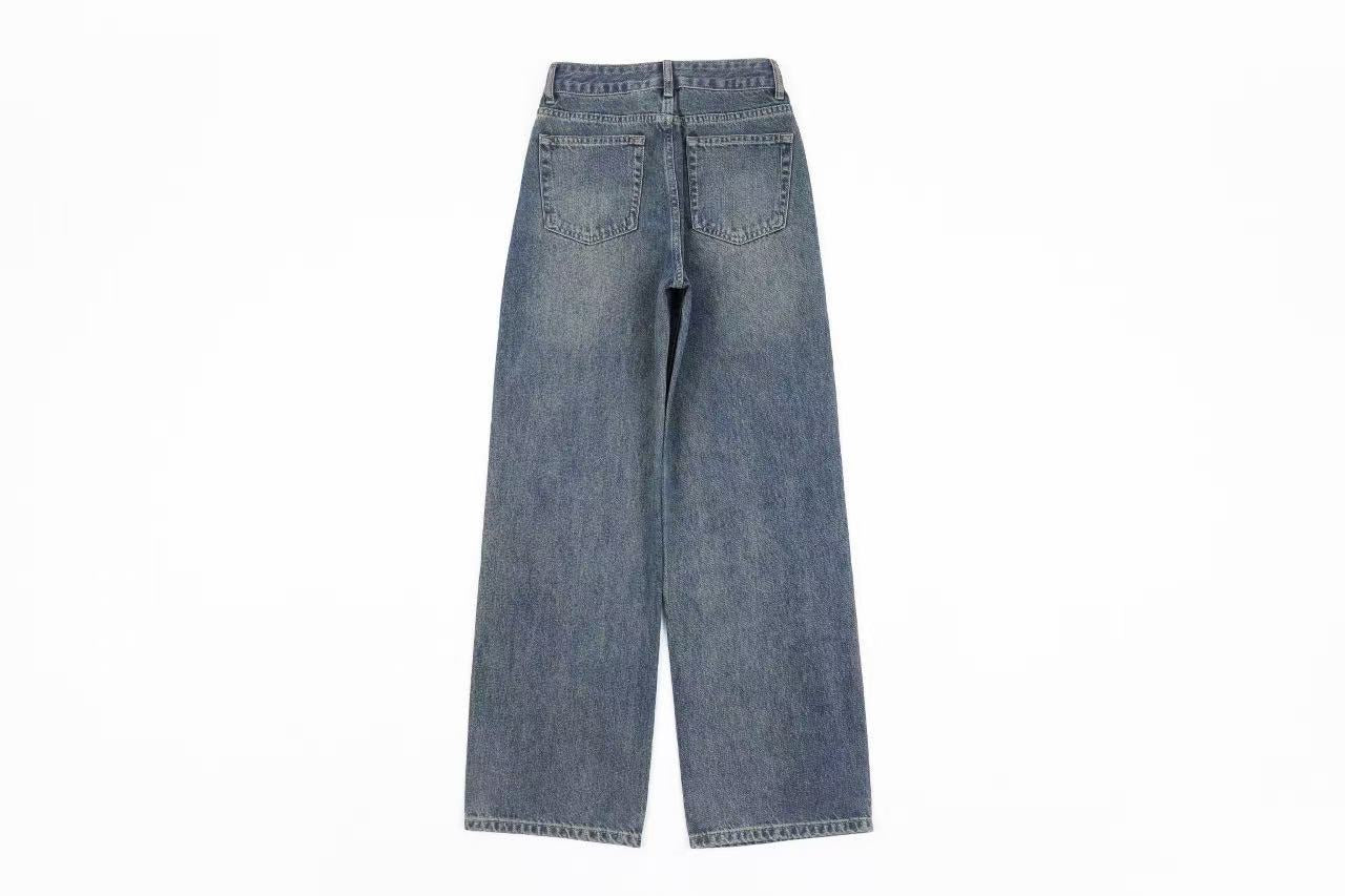 Louis Vuitton High-waisted straight leg jeans Retail(ZP)VS Batch(大货)