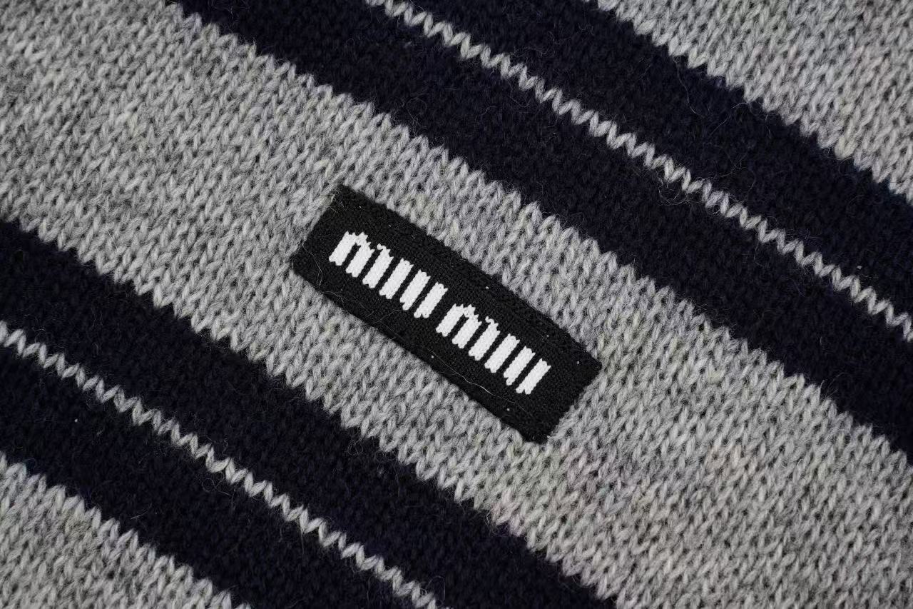 MiuMiu Cashmere striped cardigan Retail(ZP)VS Batch(大货)