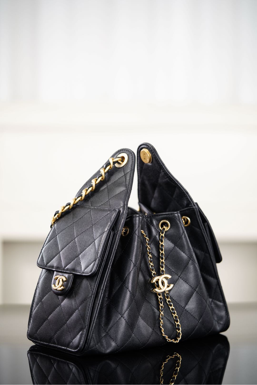 Chanel 25A Drawstring bucket bag