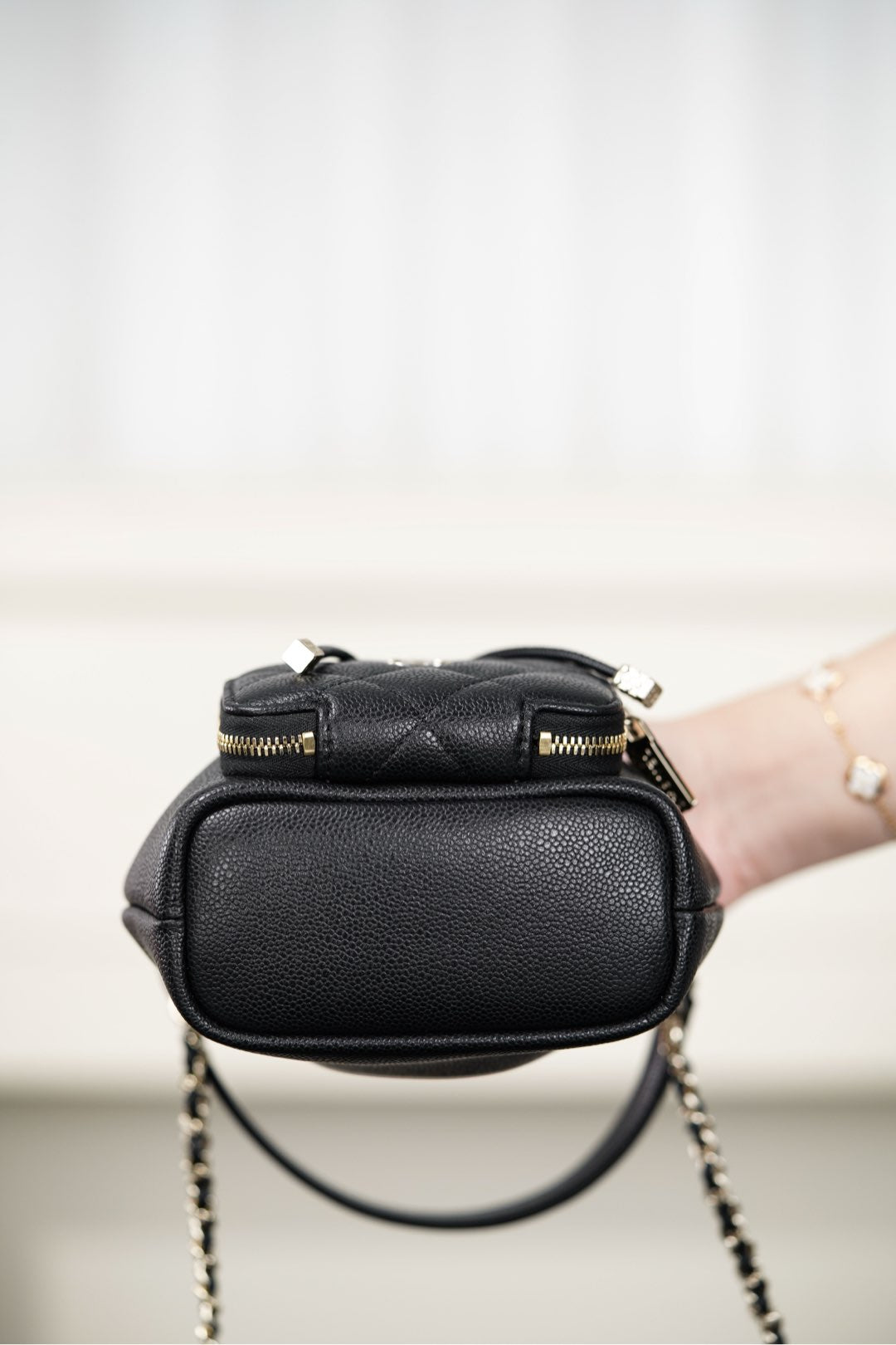 Chanel 25B Chain drawstring mini bucket bag