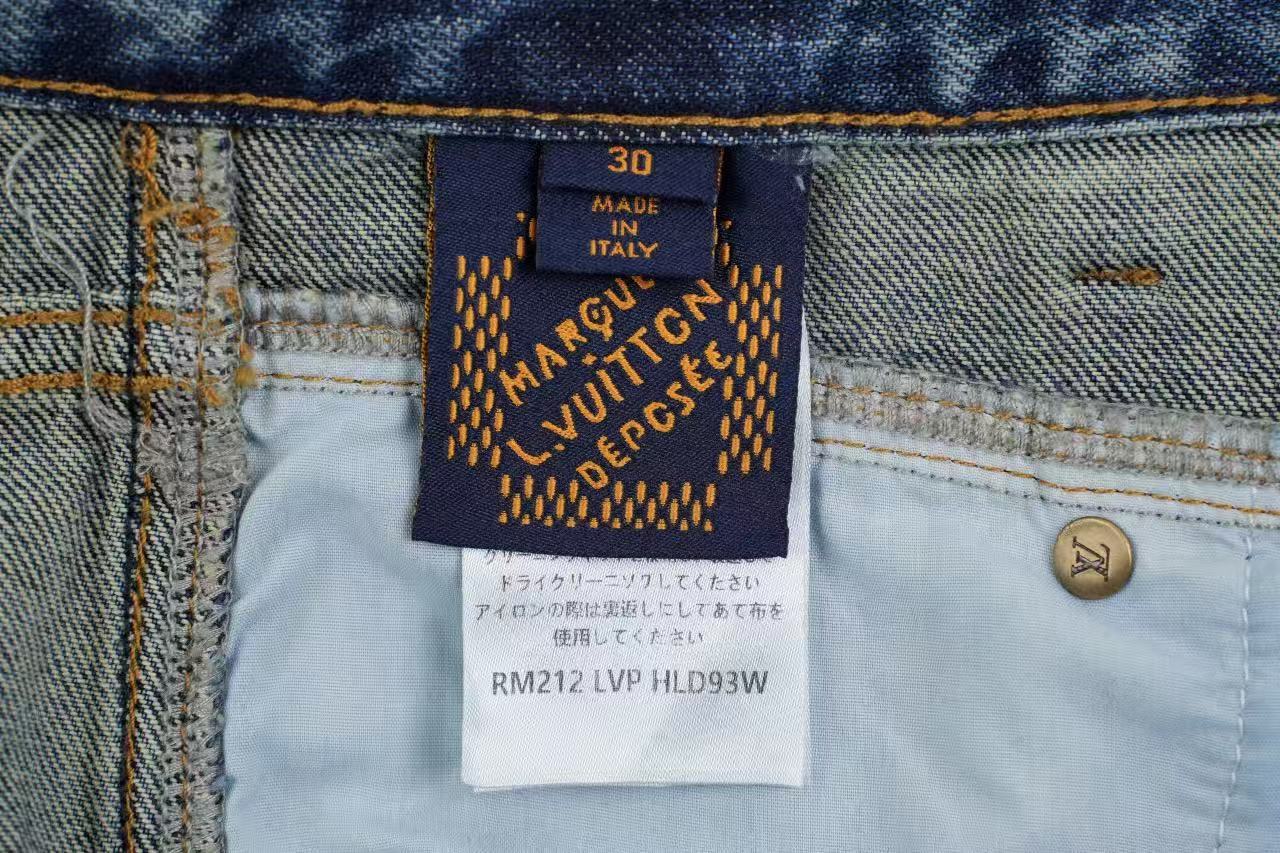 Louis Vuitton Turquoise Cargo jeans Retail（ZP）VS Batch（大货）