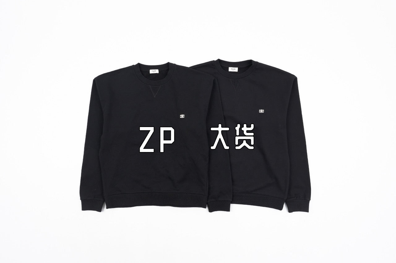 Celine embroidered sweatshirt Retail（ZP）VS Batch（大货）