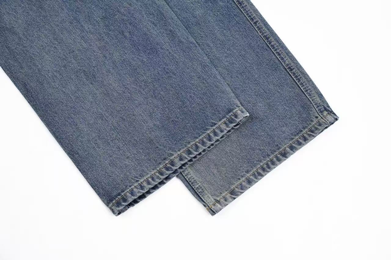 Louis Vuitton High-waisted straight leg jeans Retail（ZP）VS Batch（大货）