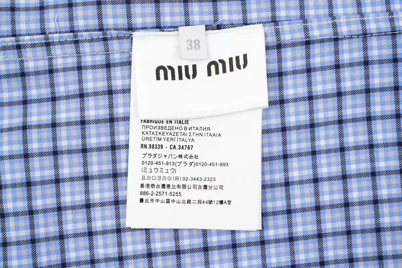 MiuMiu Plaid shirt Retail（ZP）VS Batch（大货）