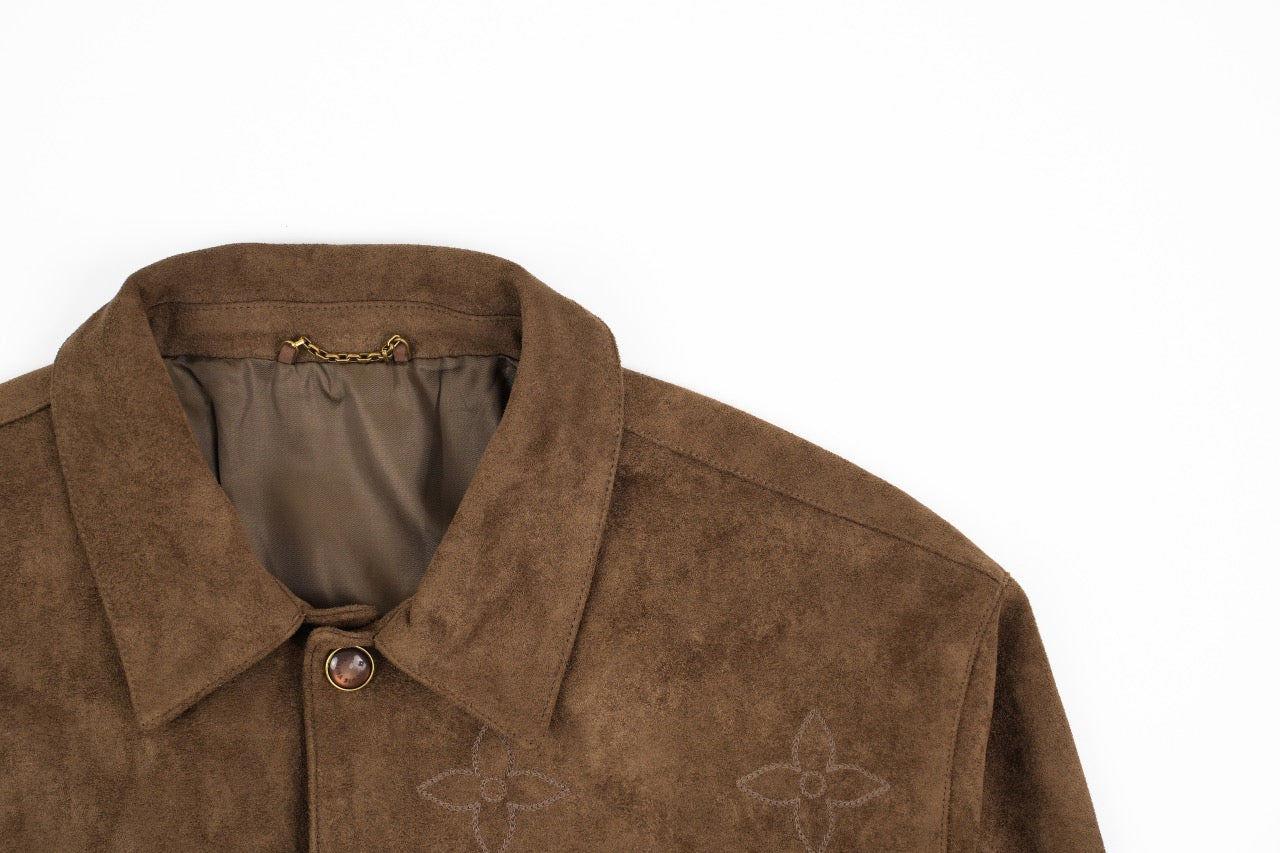 Louis Vuitton Suede shirt jacket Retail（ZP）VS Batch（大货）