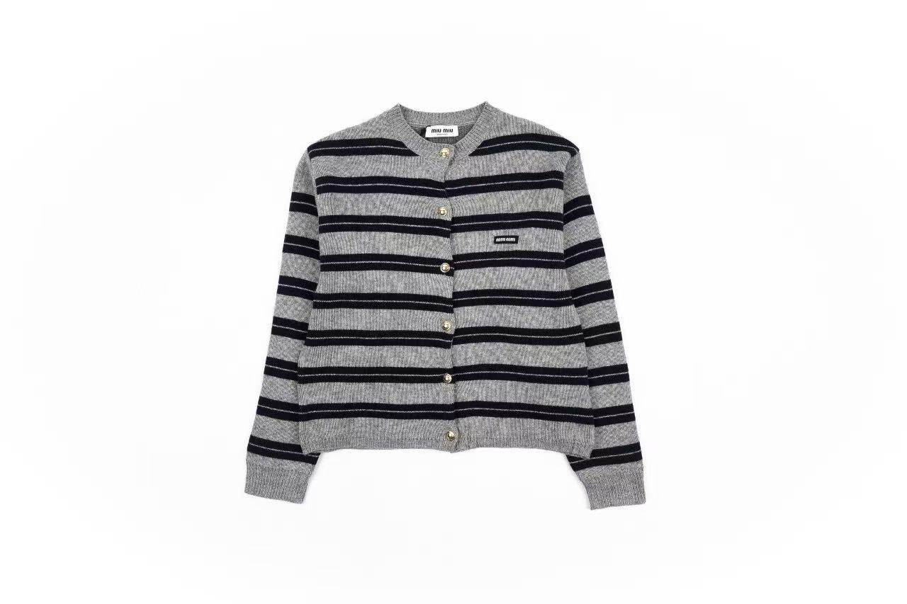 MiuMiu Cashmere striped cardigan Retail（ZP）VS Batch（大货）