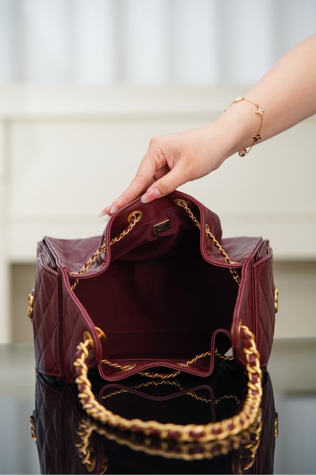 Chanel 25A Drawstring bucket bag