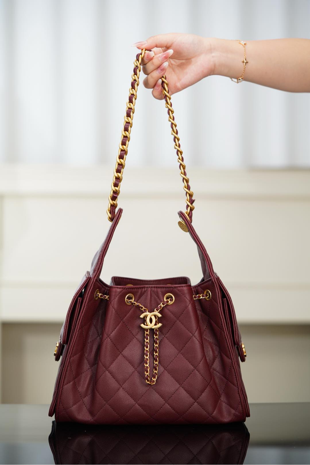Chanel 25A Drawstring bucket bag