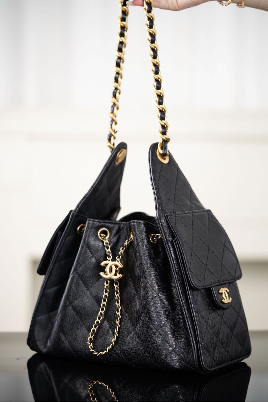 Chanel 25A Drawstring bucket bag