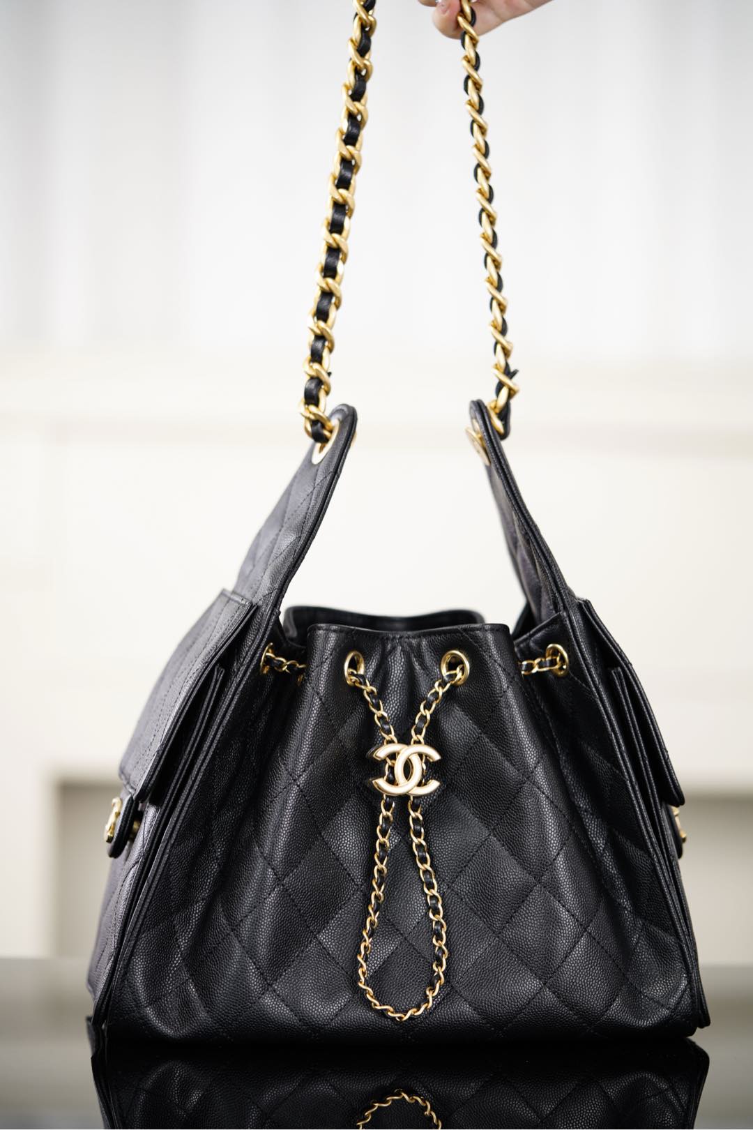 Chanel 25A Drawstring bucket bag