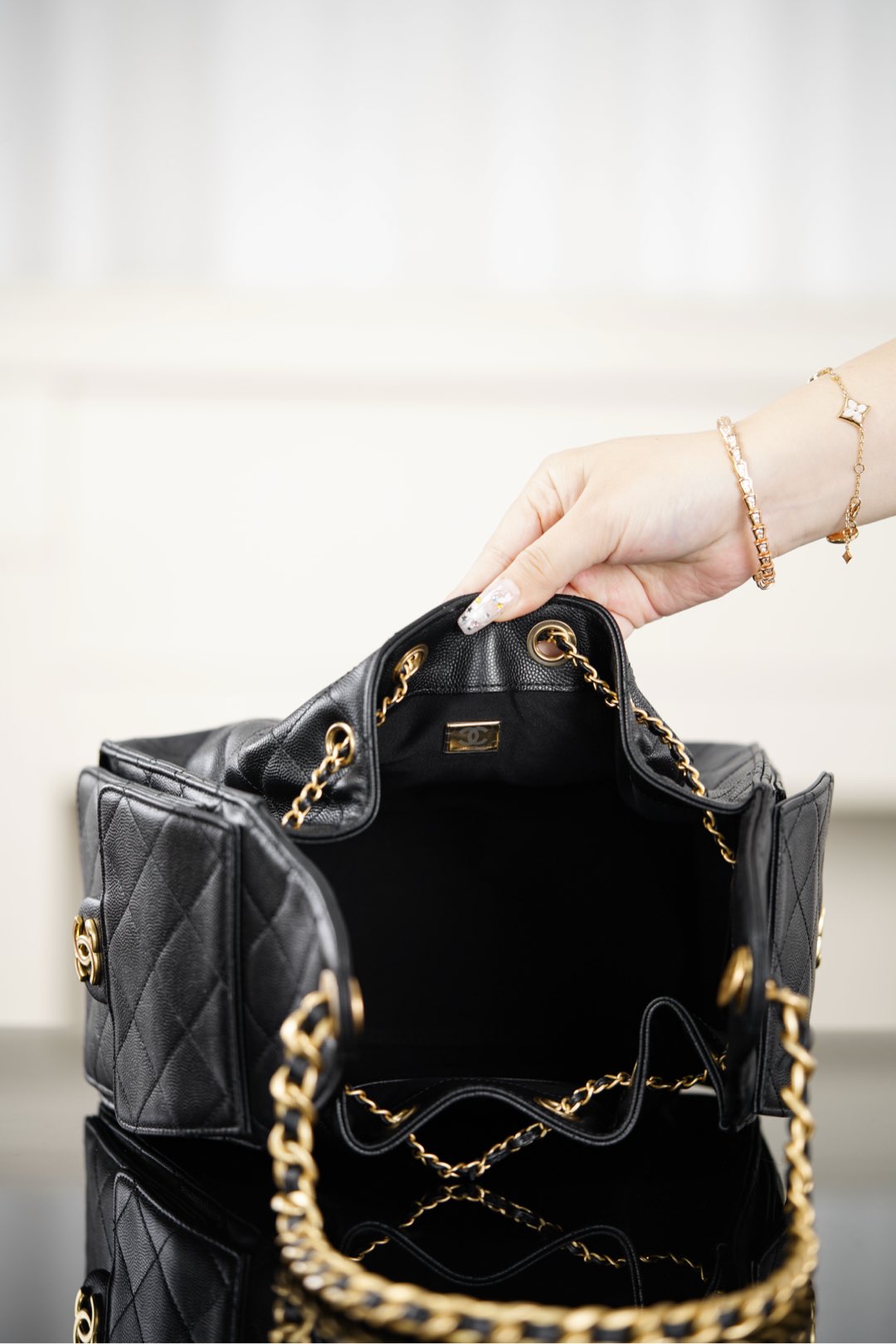 Chanel 25A Drawstring bucket bag